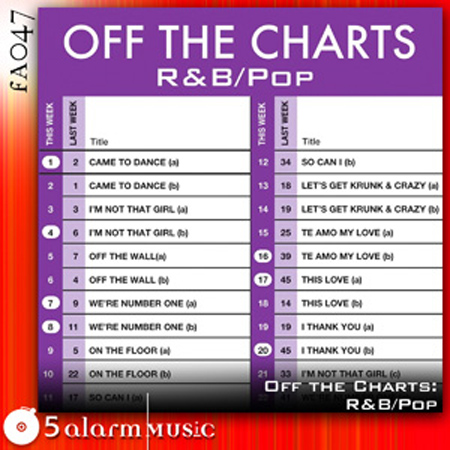 off the charts: r&b/pop 표지
